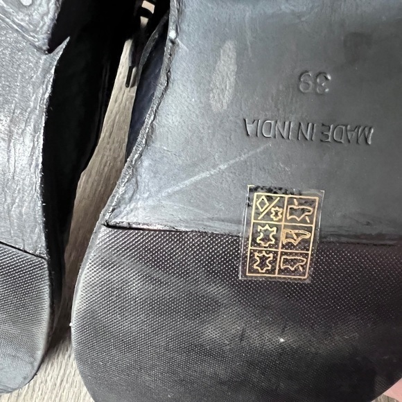 Free People Santa Fe Lace Up Boot In Black Embossed Size 39 - Picture 10 of 12